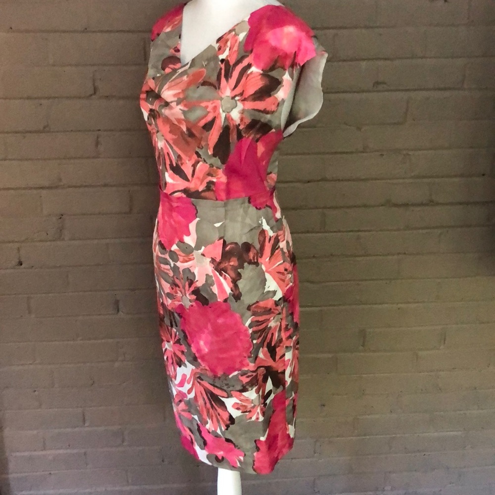 Banana Republic Pink and Brown Floral Dress - Picture 4 of 8